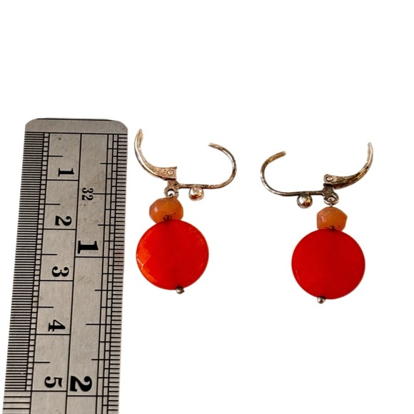 Brighton Orange Drop Earrings. NWOT. - Picture 3 of 4